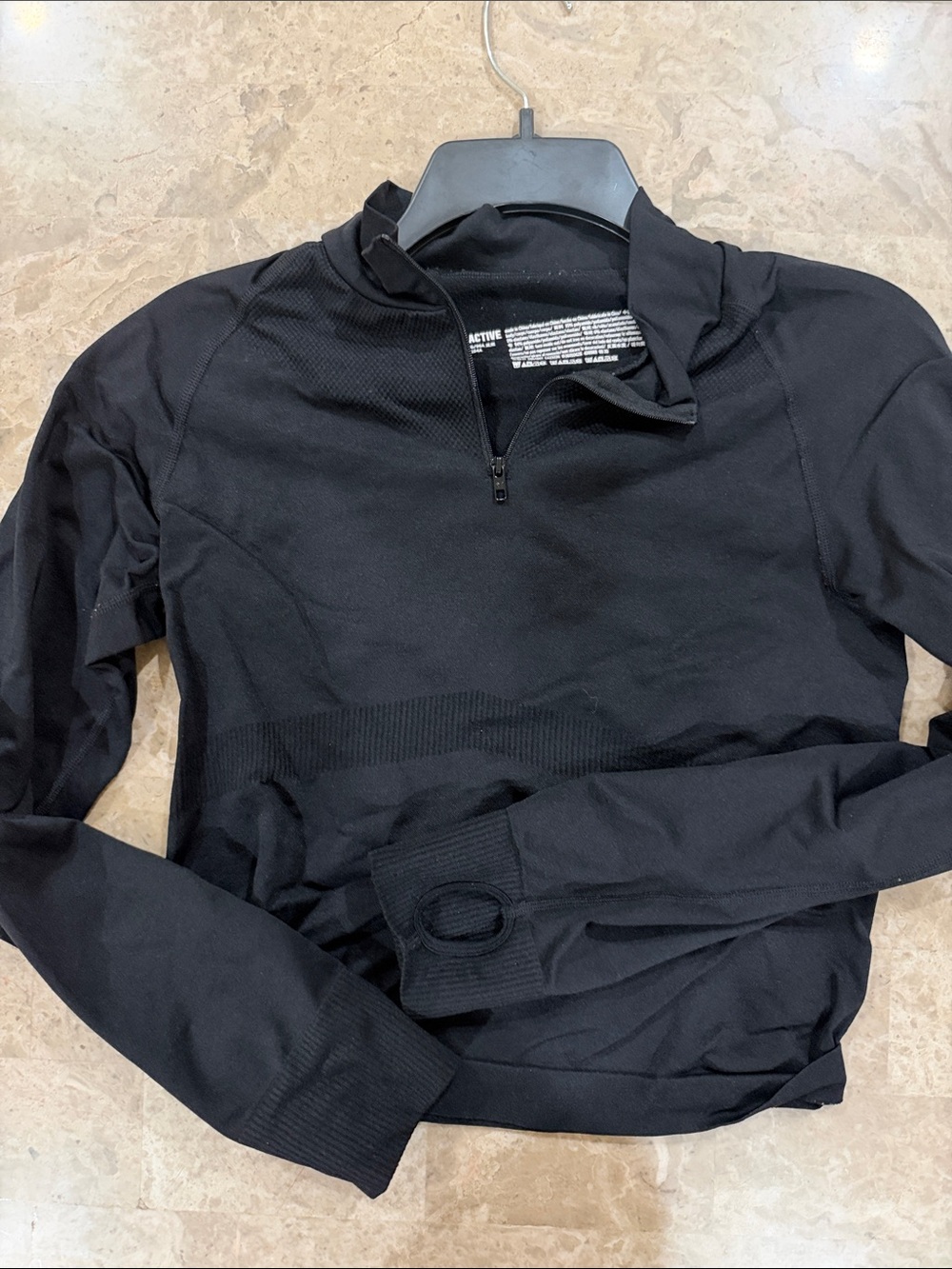 Pink brand Women’s Black Quarter-Zip Performance Sweater